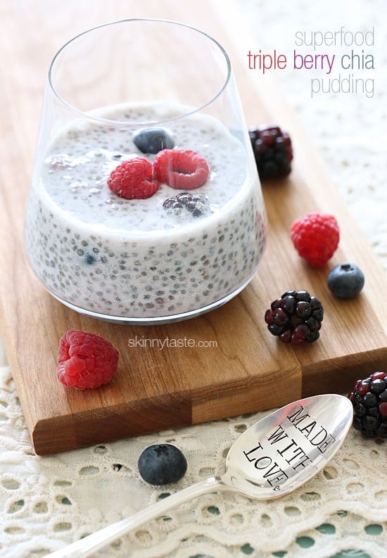 I LOVE chia pudding! And what can be easier than throwing a few chia seeds into a jar with fresh fruit berries and almond milk and giving it a good shake!
