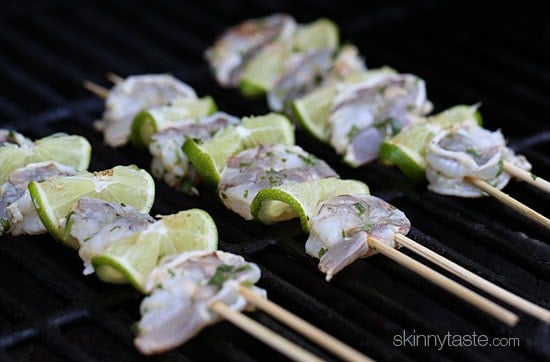 Cilantro Lime Shrimp on grill