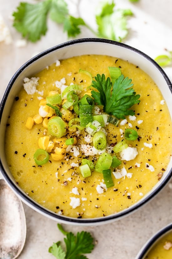 Corn Soup with Queso Fresco