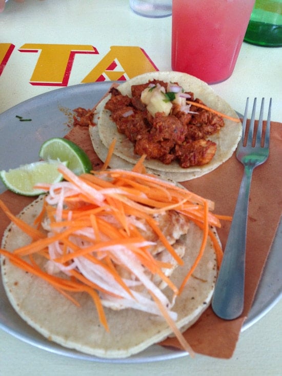 Agua Fresca – Can't think of anything more thirst quenching than this on a hot summer day – chilled watermelon puree, a squeeze of lime, over a glass of ice.