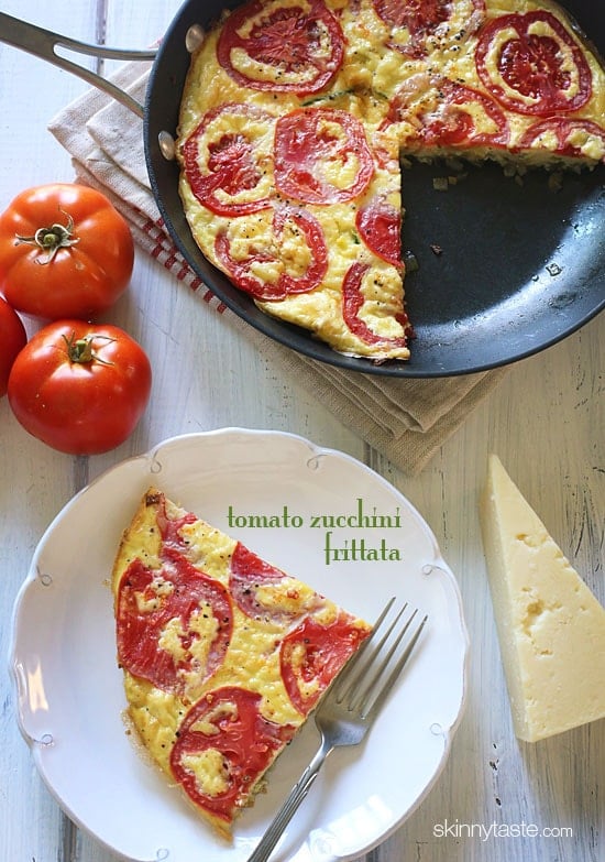 Garden tomatoes, summer zucchini, and Asiago cheese make a scrumptious frittata that highlights the end of summer's bounty.