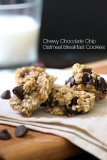 Oats, ripe bananas and chocolate chips – these healthy, "breakfast" cookies are chewy and delicious, and made with just three ingredients.