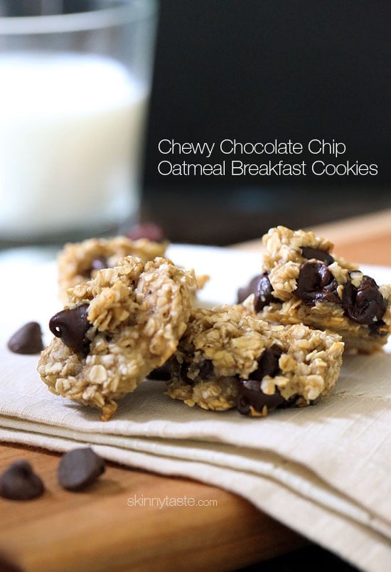 Oats, ripe bananas and chocolate chips – these healthy, "breakfast" cookies are chewy and delicious, and made with just three ingredients.