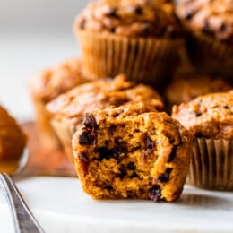 Mini Pumpkin Chocolate Chip Muffins