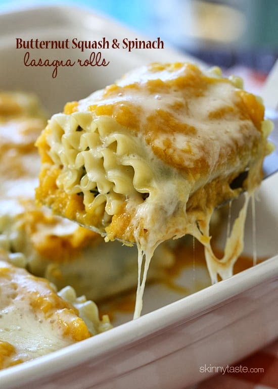 Butternut Squash Lasagna Roll Ups