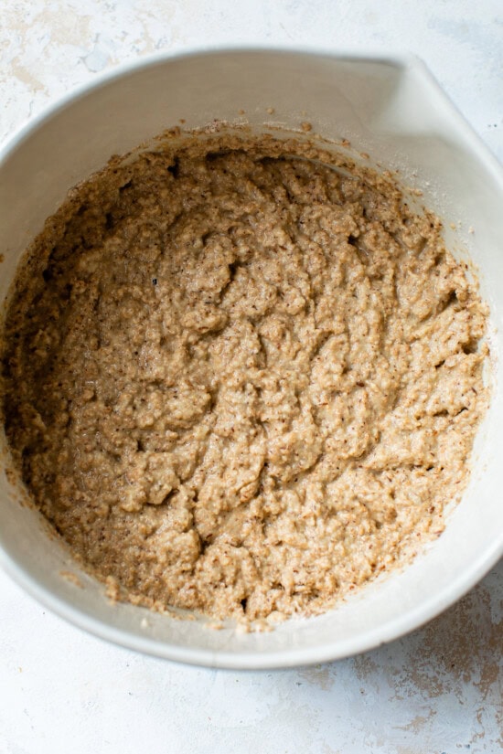 These apple cinnamon muffins are packed with sweet apples, crunchy walnuts, and a hint of spice. Add granola on top for a bit of crunch! apple muffin batter