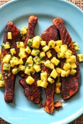 Blackened Salmon with Mango Salsa