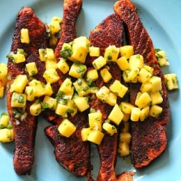 Blackened Salmon with Mango Salsa