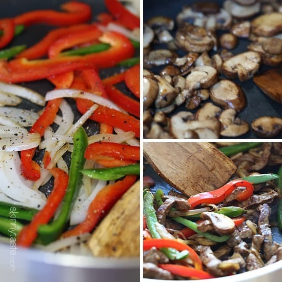 Quick skillet steak with onions, peppers, mushrooms loaded on top of a baked potato and topped with melted cheese – this loaded Philly cheesesteak baked potato is perfect for the meat and potato lover in your life!