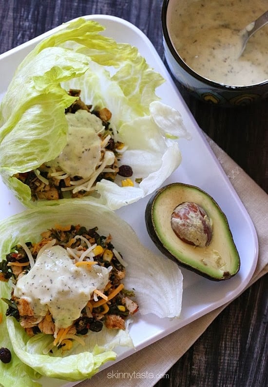These Santa Fe turkey lettuce wraps are SO good, you'll WANT to save some leftover turkey just to make them (or leftover chicken breast would work too)!