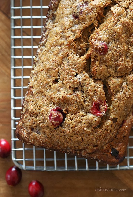 Cranberry Banana Bread on cooling rack