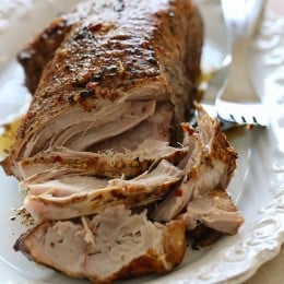 This Crock Pot Balsamic Pork Roast is so easy and literally falls apart once cooked. Here it's cooked with balsamic vinegar and honey which gives it a slight tang that I love!
