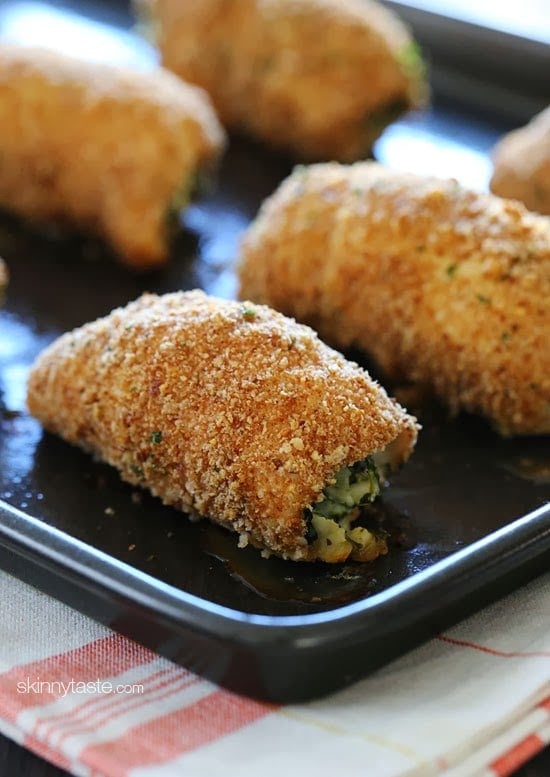 This easy spinach and feta stuffed chicken breasts dinner are basically chicken cutlets stuffed with spinach feta and ricotta, breaded and baked to perfection!