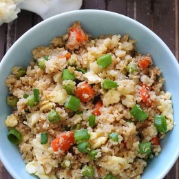 Cauliflower "Fried Rice" is my favorite low-carb side dish when I'm craving Chinese take-out!