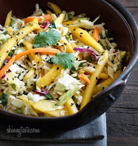 Asian Cabbage Mango Slaw
