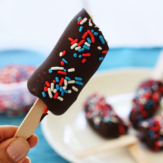 Frozen Banana Popsicles