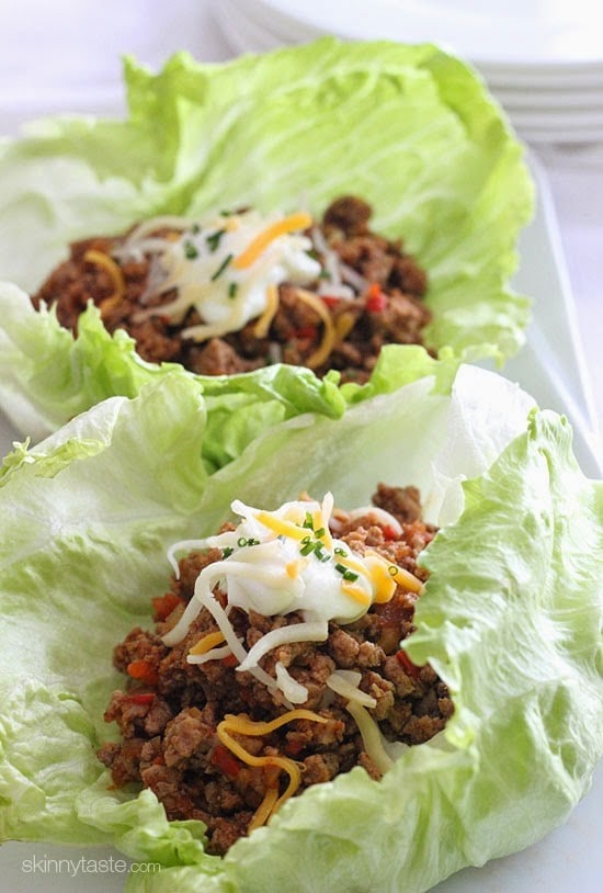 Turkey Taco Lettuce Wraps Turkey taco lettuce wraps are my go-to recipe when I want to eat something easy, delicious and light, and of course, healthy and low-carb! I forgo the taco shells and use lettuce leaves instead, and don't even miss them!