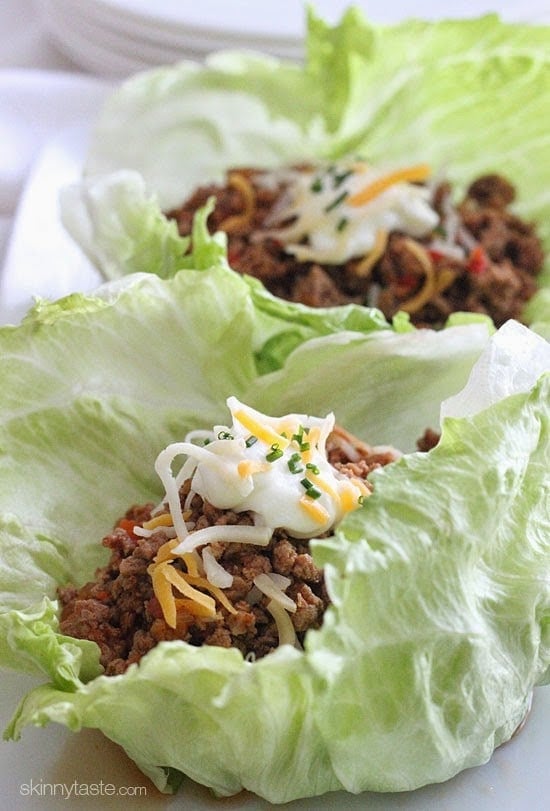Turkey Taco Lettuce Wraps Turkey taco lettuce wraps are my go-to recipe when I want to eat something easy, delicious and light, and of course, healthy and low-carb! I forgo the taco shells and use lettuce leaves instead, and don't even miss them!