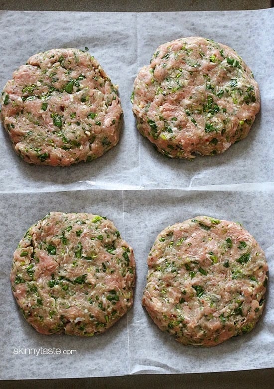 These Broccoli Rabe Turkey Burgers are deliciously flavorful – I skipped the bun, served them over lettuce and topped with sauteed broccoli rabe