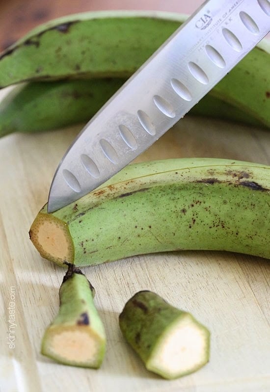 Baked Tostones – These savory plantains have been made lighter by baking instead of frying – you won't believe how good they taste!