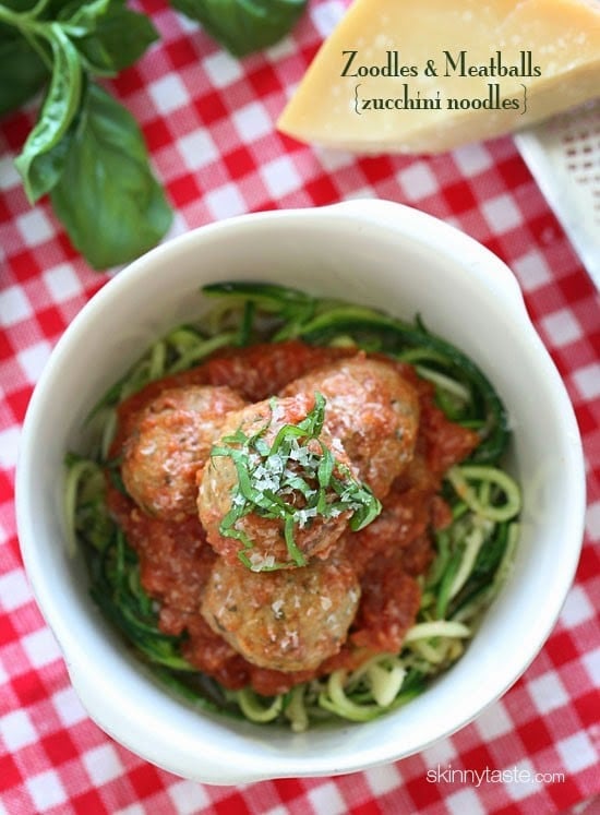 Zoodles and Meatballs