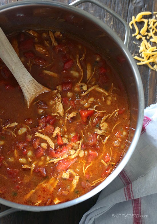 BBQ Chicken Chili in a pot