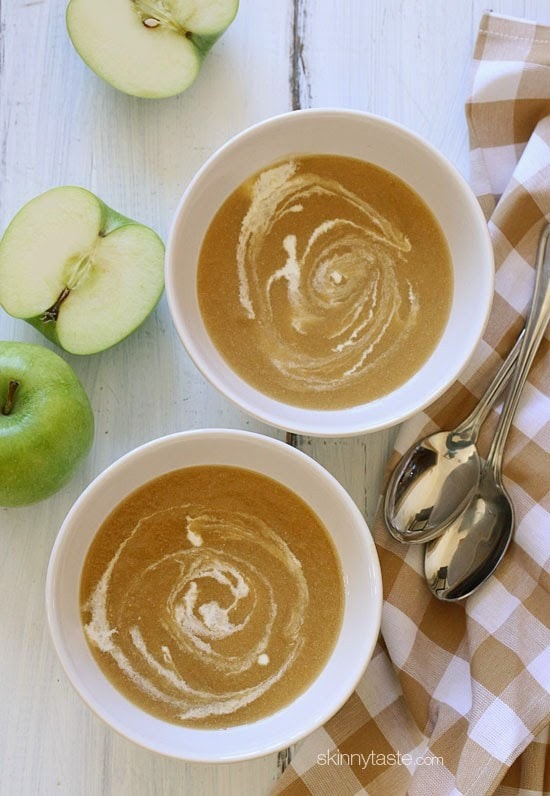 Caramelized Apple Onion Soup tastes like fall in a bowl! Apples and caramelized onions are simmered with cider and broth, and blended with a touch of cream.