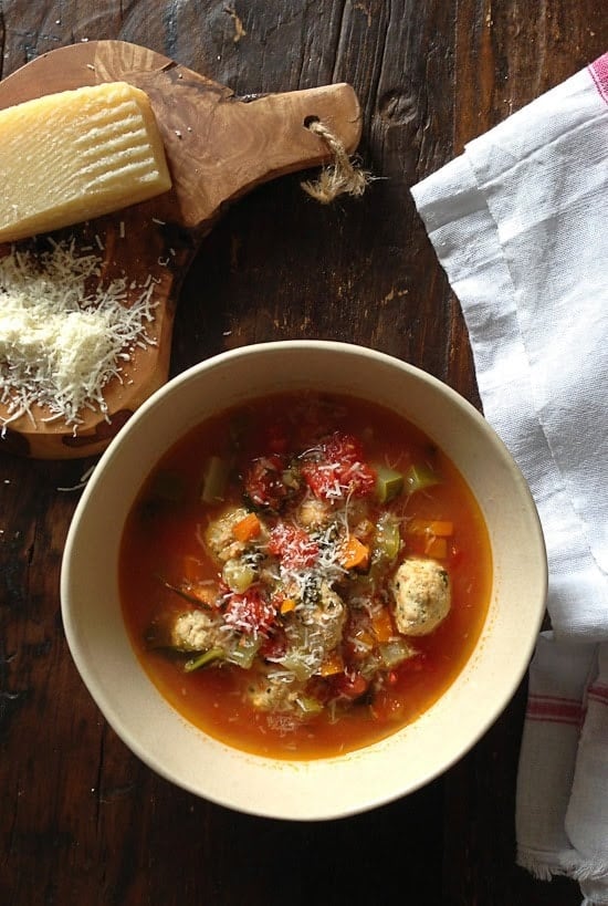 Turkey Meatball Vegetable Soup Mini Turkey Meatball Vegetable Soup is kid-friendly and perfect to warm up to on a chilly autumn night.