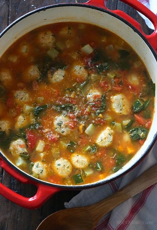 Turkey Meatball Vegetable Soup Mini Turkey Meatball Vegetable Soup is kid-friendly and perfect to warm up to on a chilly autumn night.