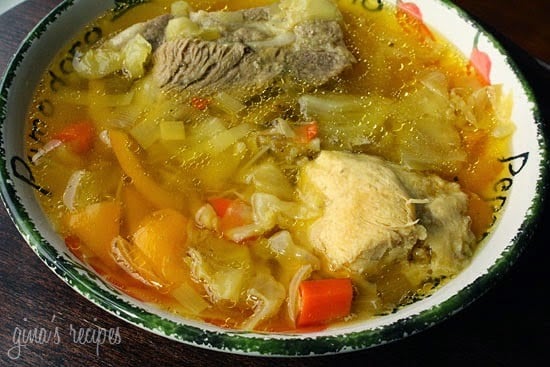 Cabbage Soup with Chicken and Pork