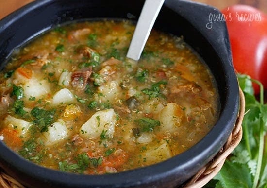 Beef Potato Quinoa Soup