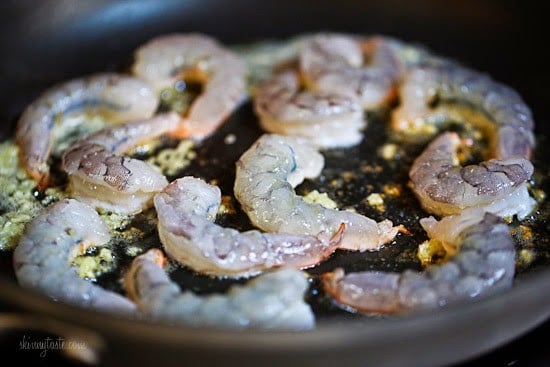 Shrimp Scampi Zoodles for Two, a delicious garlic shrimp and lemon dish over zucchini noodles is an EASY low-carb dish that takes less than 20 minutes! It's also gluten-free, paleo, Whole30 and keto!