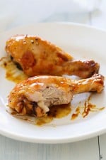 Sweet, succulent roasted chicken. Get a napkin and be prepared to get your fingers dirty!