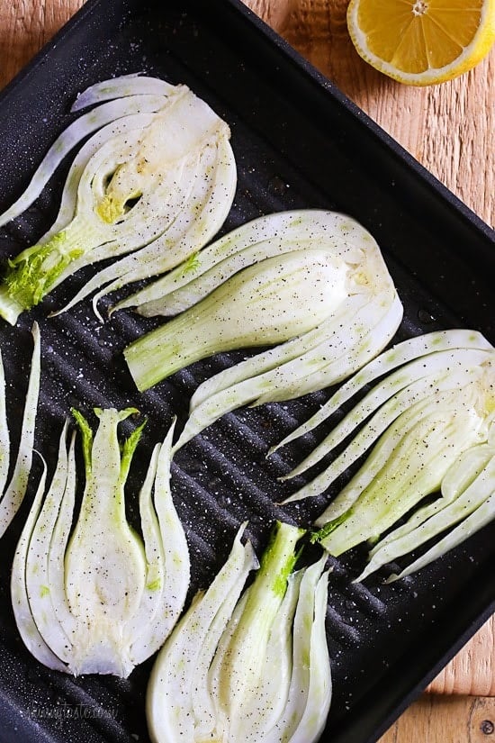 Grilled Fennel with Parmesan and Lemon Grilled fennel with lemon, olive oil and shaved parmesan is my FAVORITE way to eat fennel. If you think you're not a fennel fan, this is the recipe that may change your mind!