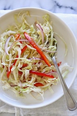 simple cabbage slaw