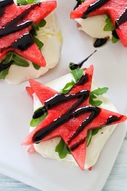 Watermelon Caprese Salad is a delicious summer twist on the classic Caprese typically made with tomato.