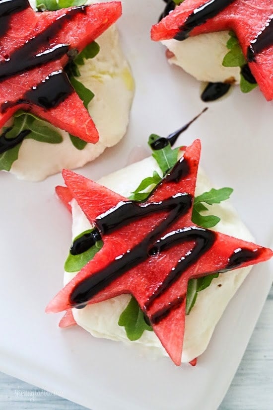 Watermelon Caprese Salad is a delicious summer twist on the classic Caprese typically made with tomato.