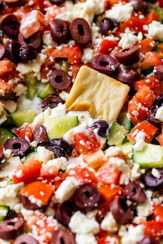 Greek 7 with baked pita chip