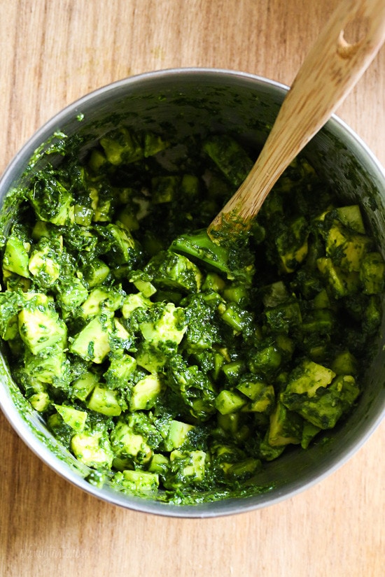 Green Scallop Tacos Green Scallop Tacos with a spicy green herb cucumber and avocado salsa and a squeeze of lime juice on top, so good!