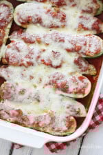 Sausage Stuffed Zucchini Boats