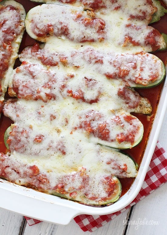 Sausage Stuffed Zucchini Boats