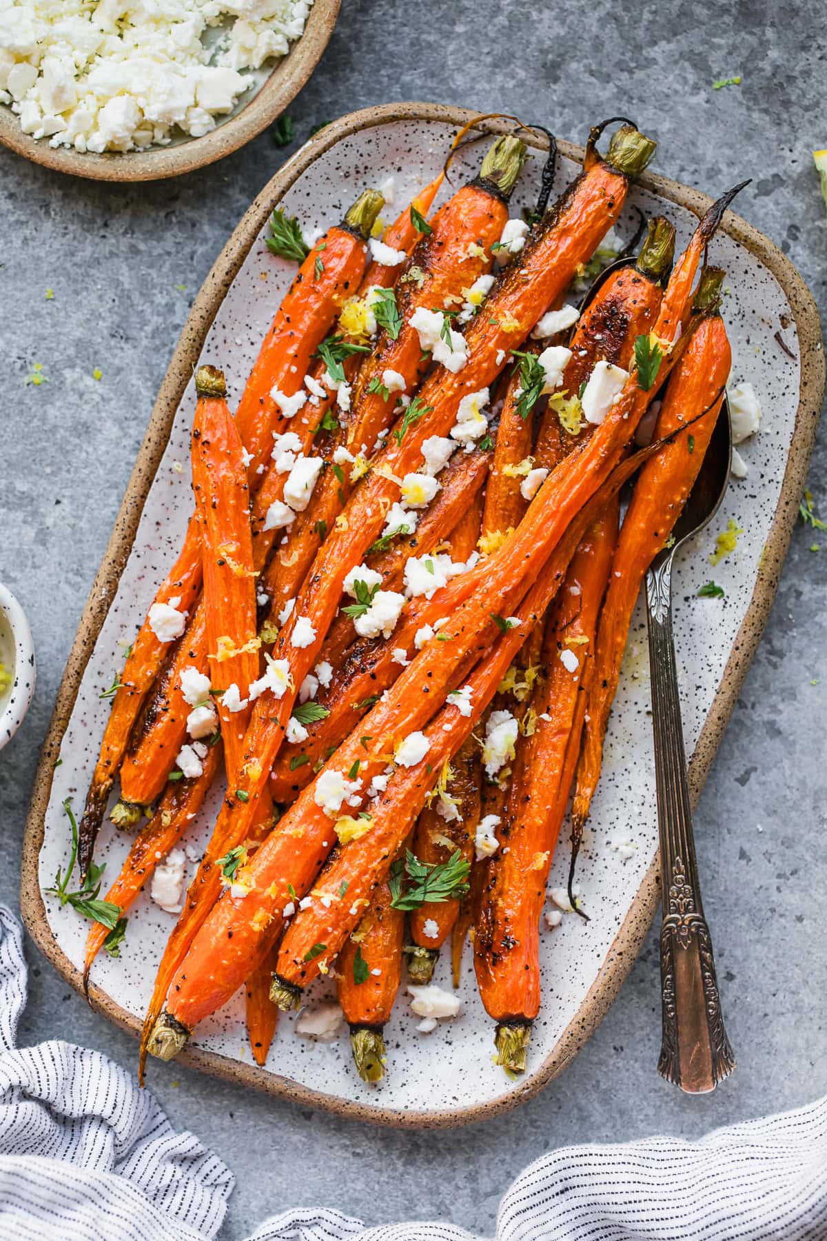 Roasted Heirloom Carrots with Feta