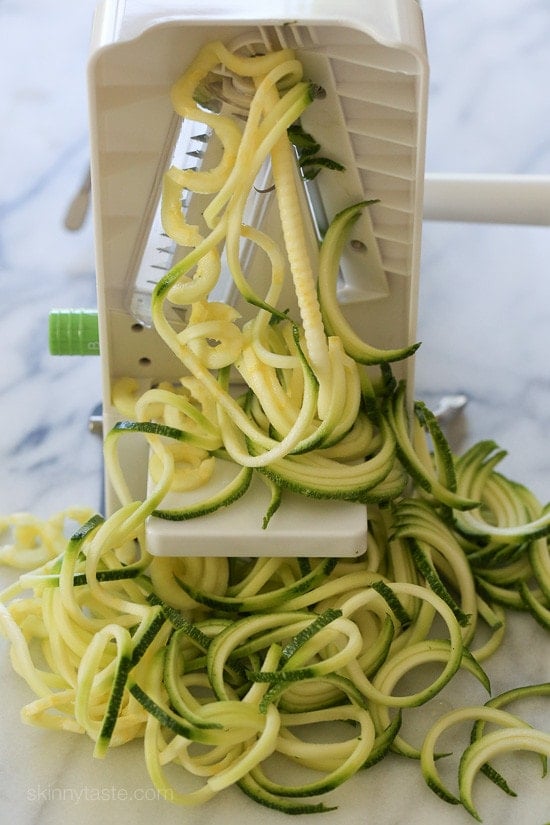 Tender-crisp veggie noodles make a wonderful low-carb pasta replacement in this delicious, Latin inspired Chipotle Chicken Zucchini "fideo" soup combined with bright fresh cilantro, creamy avocado and some crumbled queso fresco on top.
