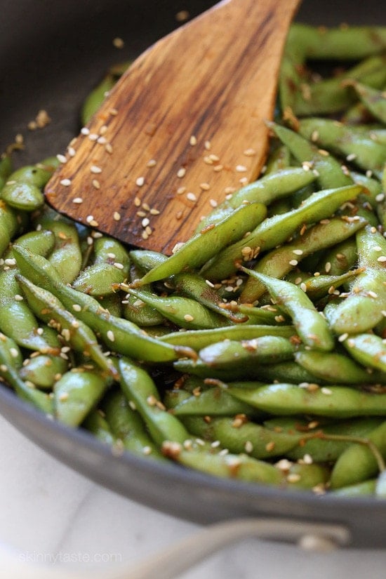 Spicy Garlic Edamame Asian Spicy Garlic Edamame is a flavor explosion in your mouth! An easy, totally addicting snack or side dish!
