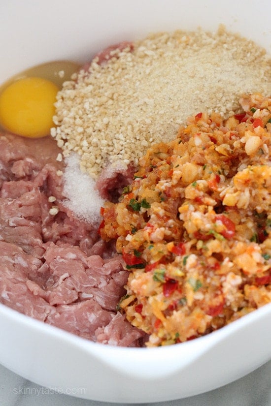 These sweet and spicy meatballs are made with ground turkey, cherry peppers and bacon (because who doesn't love bacon!) Topped with a BBQ glaze, they are perfect for weekend gatherings, football appetizers or anytime you want finger foods.