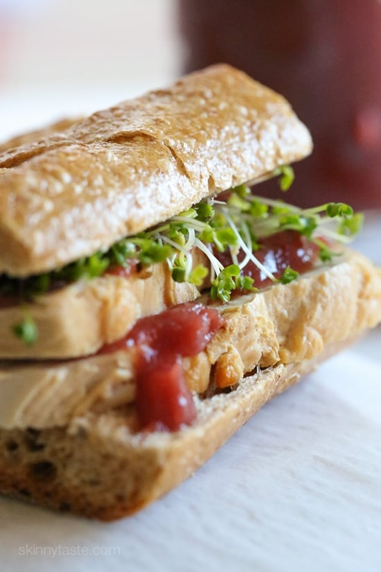 Cranberry Pear Sauce on turkey sandwich