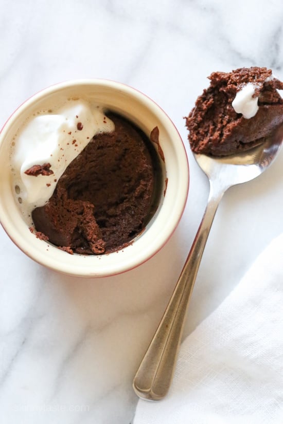 Flourless chocolate cake in a ramekin