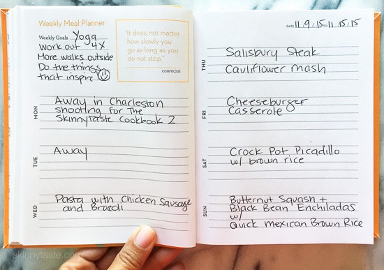 Skinnytaste Dinner Plan (Week 5)