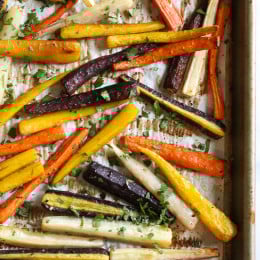 Madison, my youngest daughter loves raw carrots. She gets them in her lunch box every single day, so when she saw these rainbow carrots in Trader Joe's, she couldn't believe carrots came in so many colors so I had to buy them for her to taste. The colors are just gorgeous, but you can also use orange carrots for this recipe.