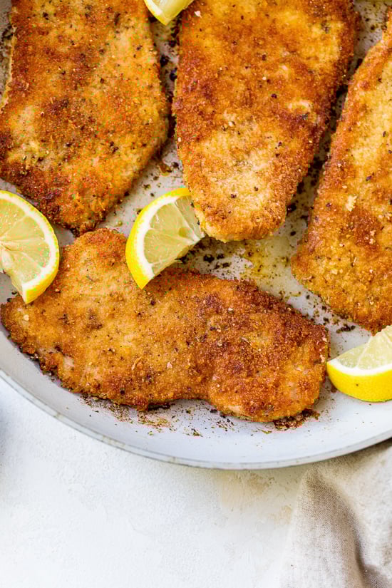 pan fried turkey cutlets with parmesan crust
